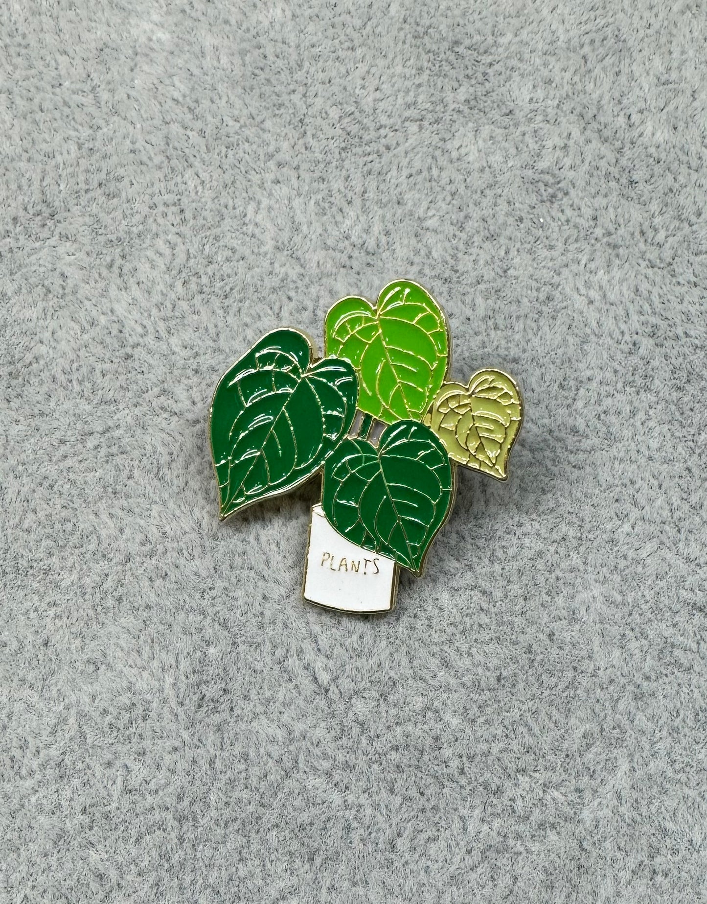 Anthurium Enamel Pin | Houseplant Enamel Pin | Potted plant enamel pin | Plant Lover enamel pin
