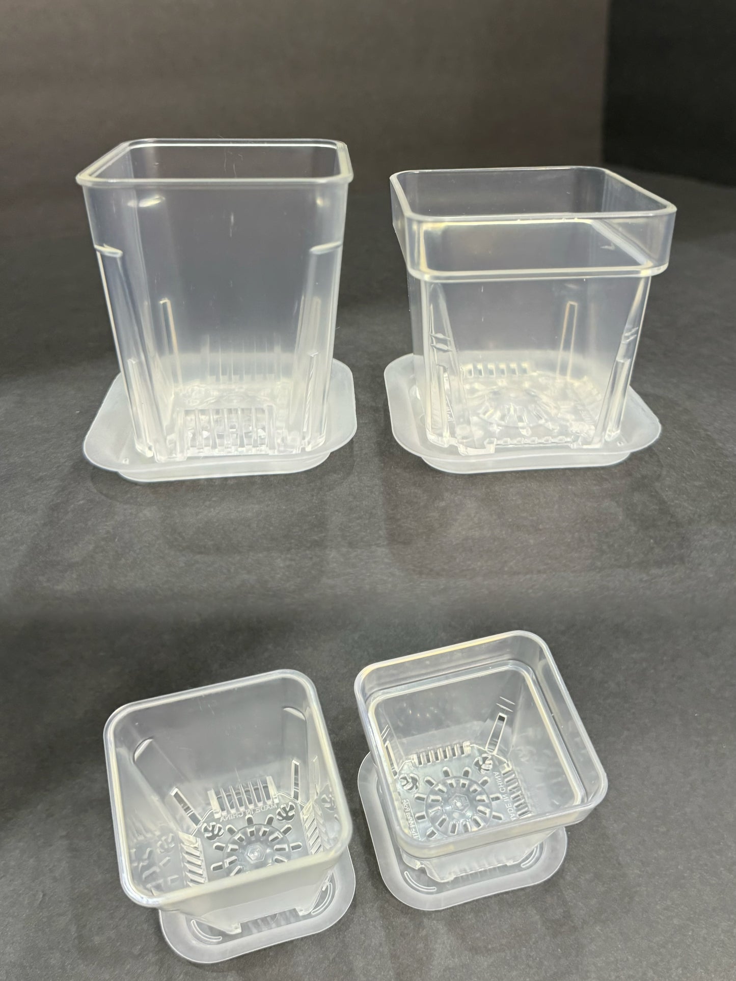 2.55 inch Square Clear Pot | Clear Square Small Pot | Clear Pot