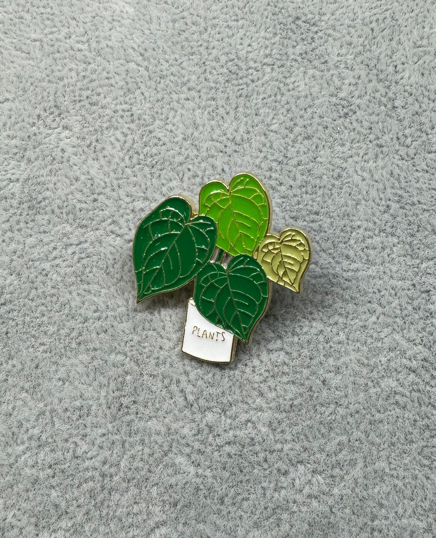 Anthurium Enamel Pin | Houseplant Enamel Pin | Potted plant enamel pin | Plant Lover enamel pin