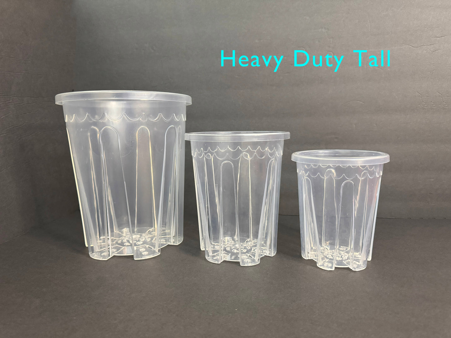 High-Quality Tall Clear Pot with Excellent Drainage β Multi Sizes Available (4" to 11")