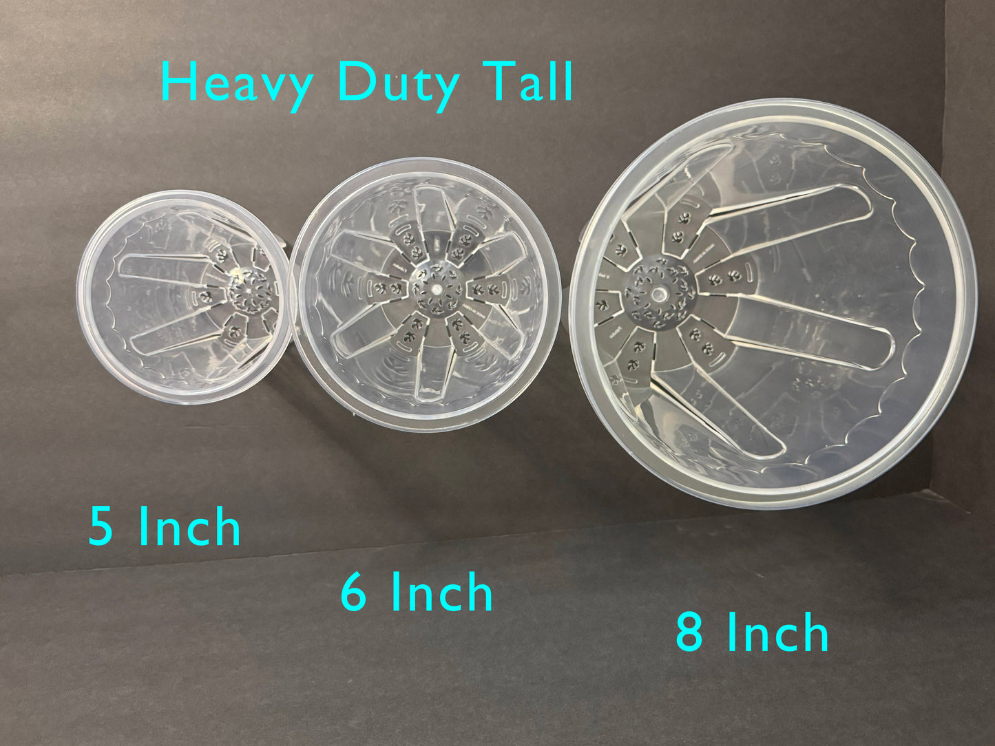High-Quality Tall Clear Pot with Excellent Drainage β Multi Sizes Available (4" to 11")