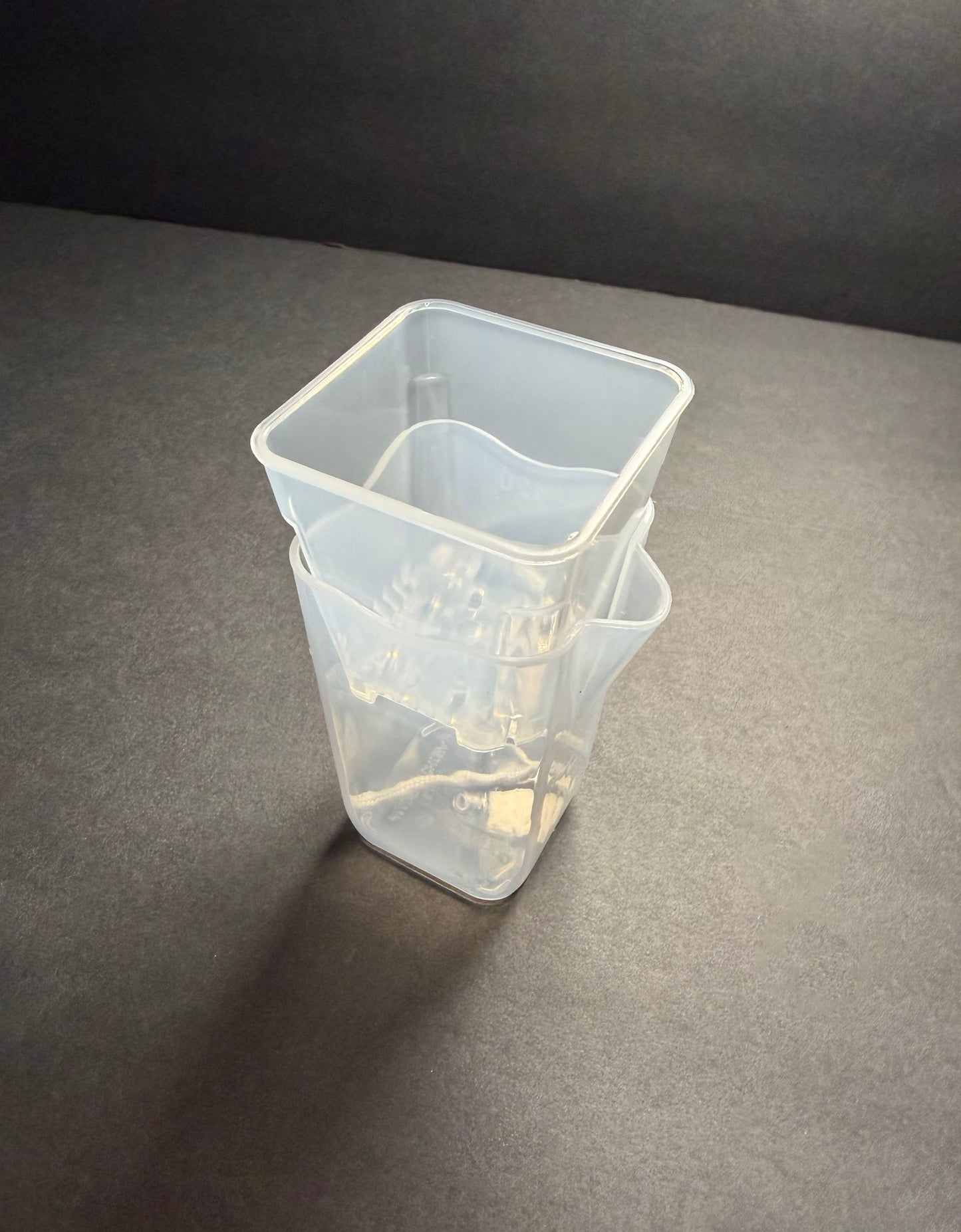 Clear Mini Self-Watering Pot β 2" Square Tall Planter | Semi-Hydro Pot | Hydro Friendly Leca Pon Planter | Semi-Hydroponics Planter Pot