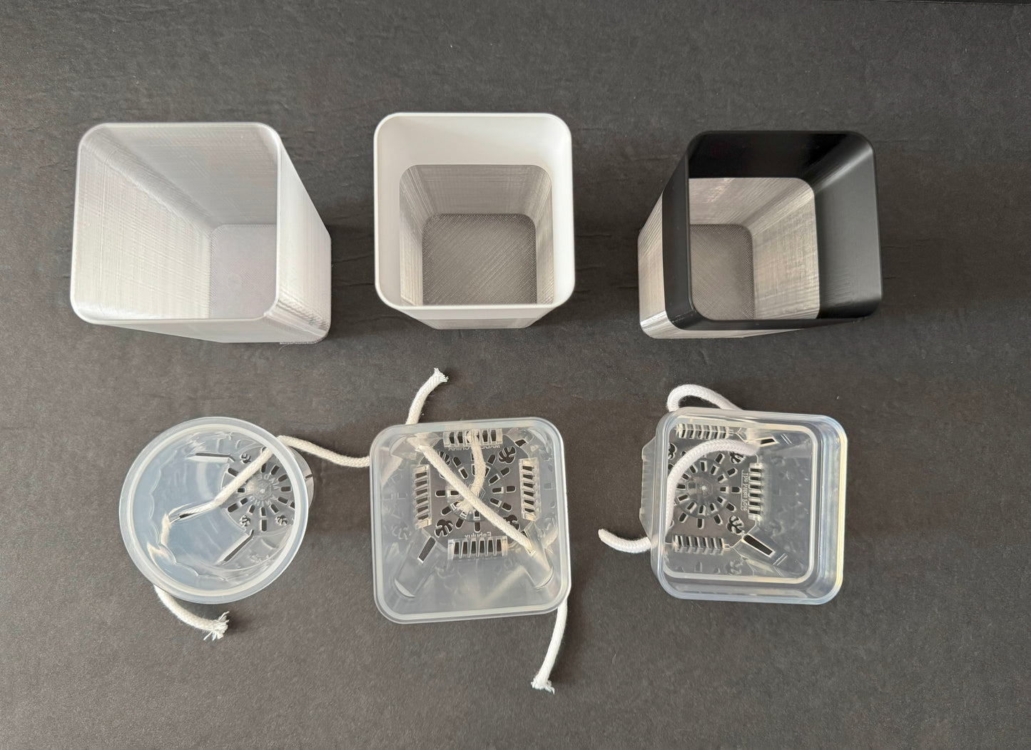 Mini Self-Watering Semi-Transparent Planter | Colorful Semi-Hydro Pot for Leca & Pon | Hydro-Friendly Semi-Hydroponic Pot