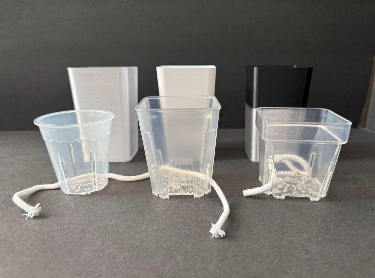 Mini Self-Watering Semi-Transparent Planter | Colorful Semi-Hydro Pot for Leca & Pon | Hydro-Friendly Semi-Hydroponic Pot