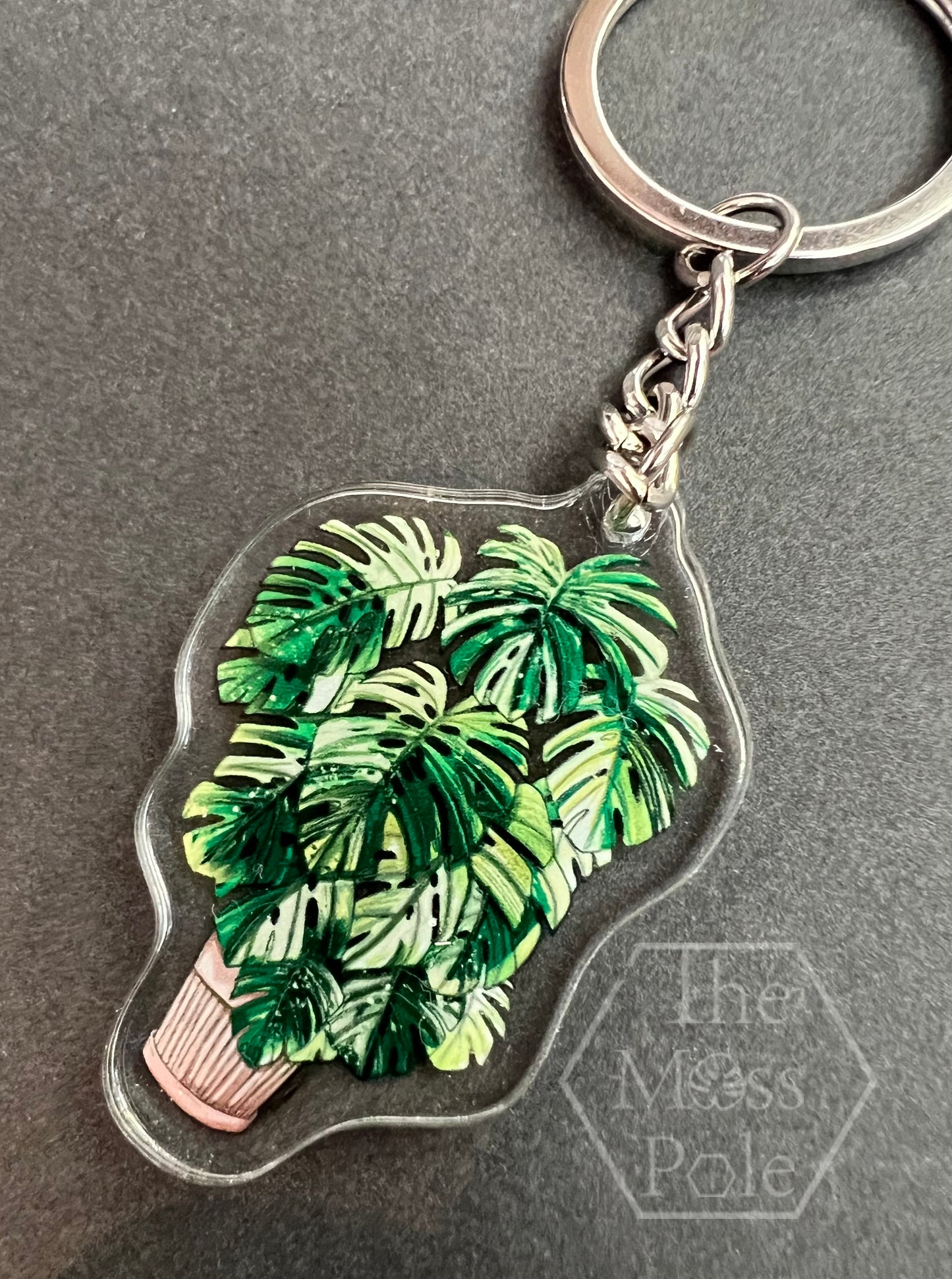 Monstera Keychain, Alocasia Keychain, Anthurium Keychain and Philodendron Keychain
