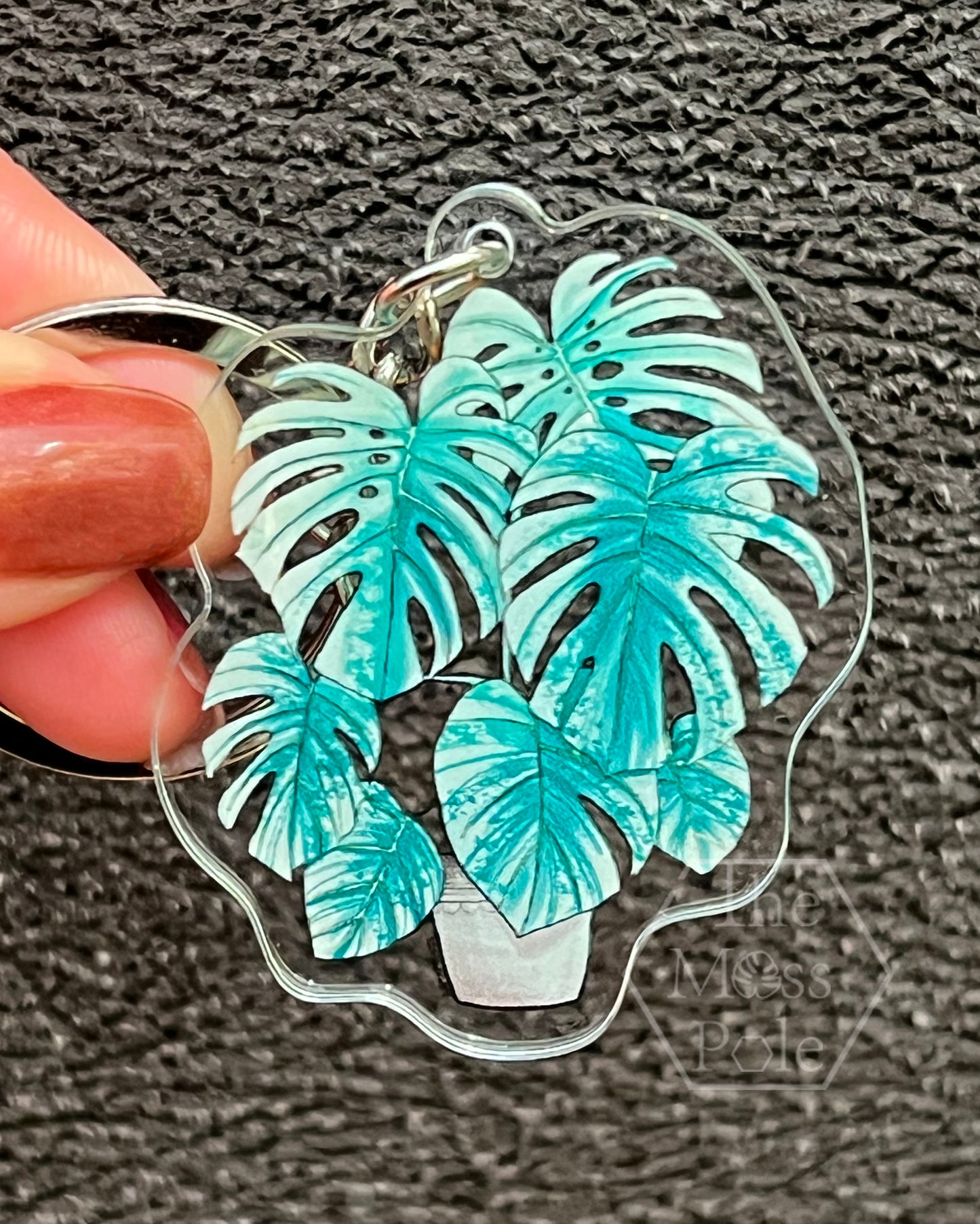 Monstera Keychain, Alocasia Keychain, Anthurium Keychain and Philodendron Keychain