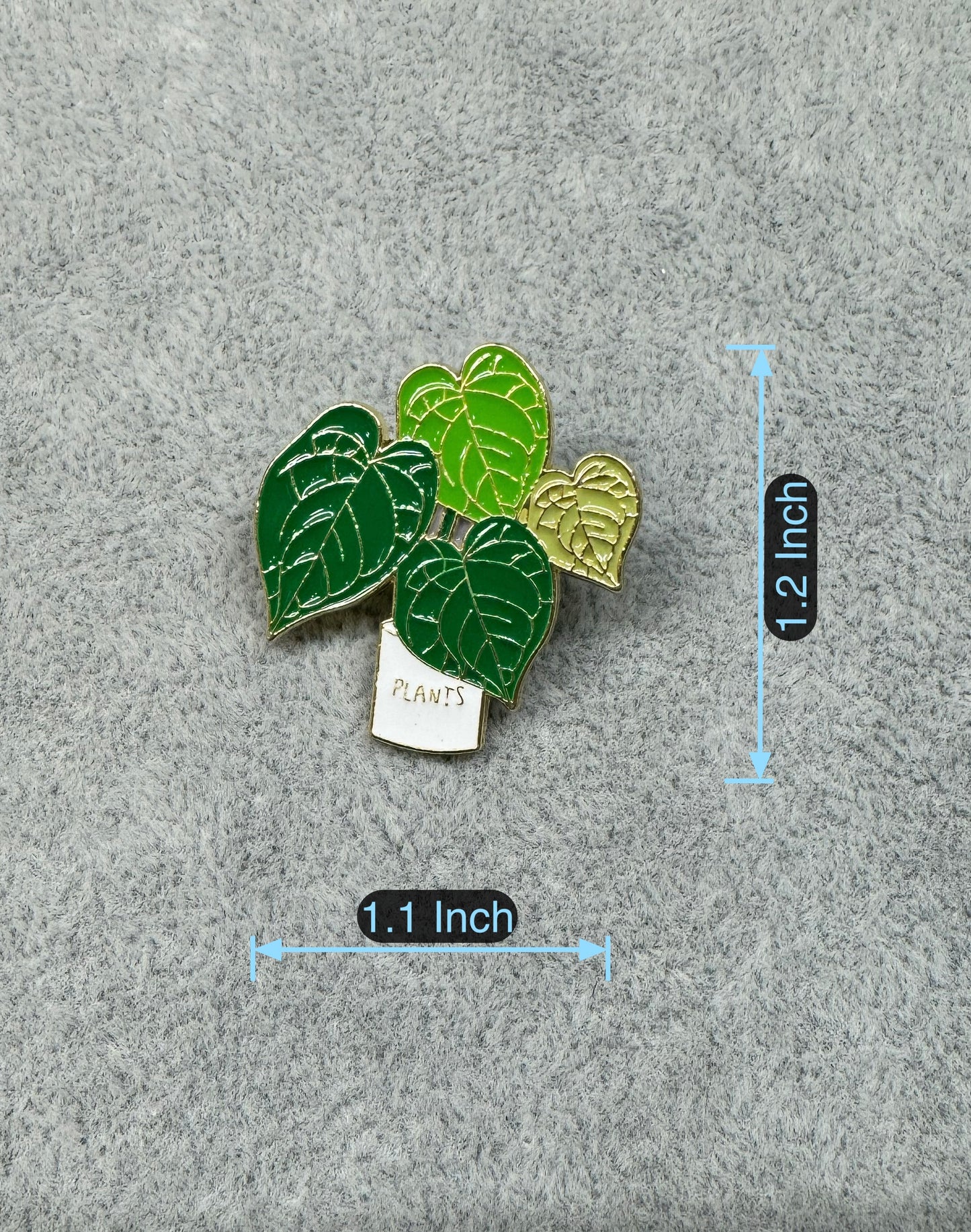 Anthurium Enamel Pin | Houseplant Enamel Pin | Potted plant enamel pin | Plant Lover enamel pin