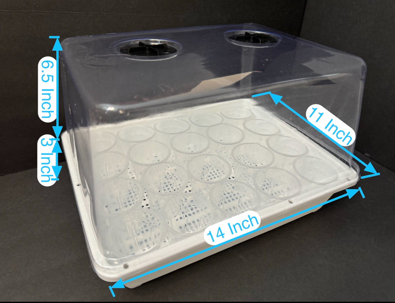 Seed Starter Tray Kit: Humidity Dome for Germination & Rooting, Mesh Shuttle Carry Tray Included
