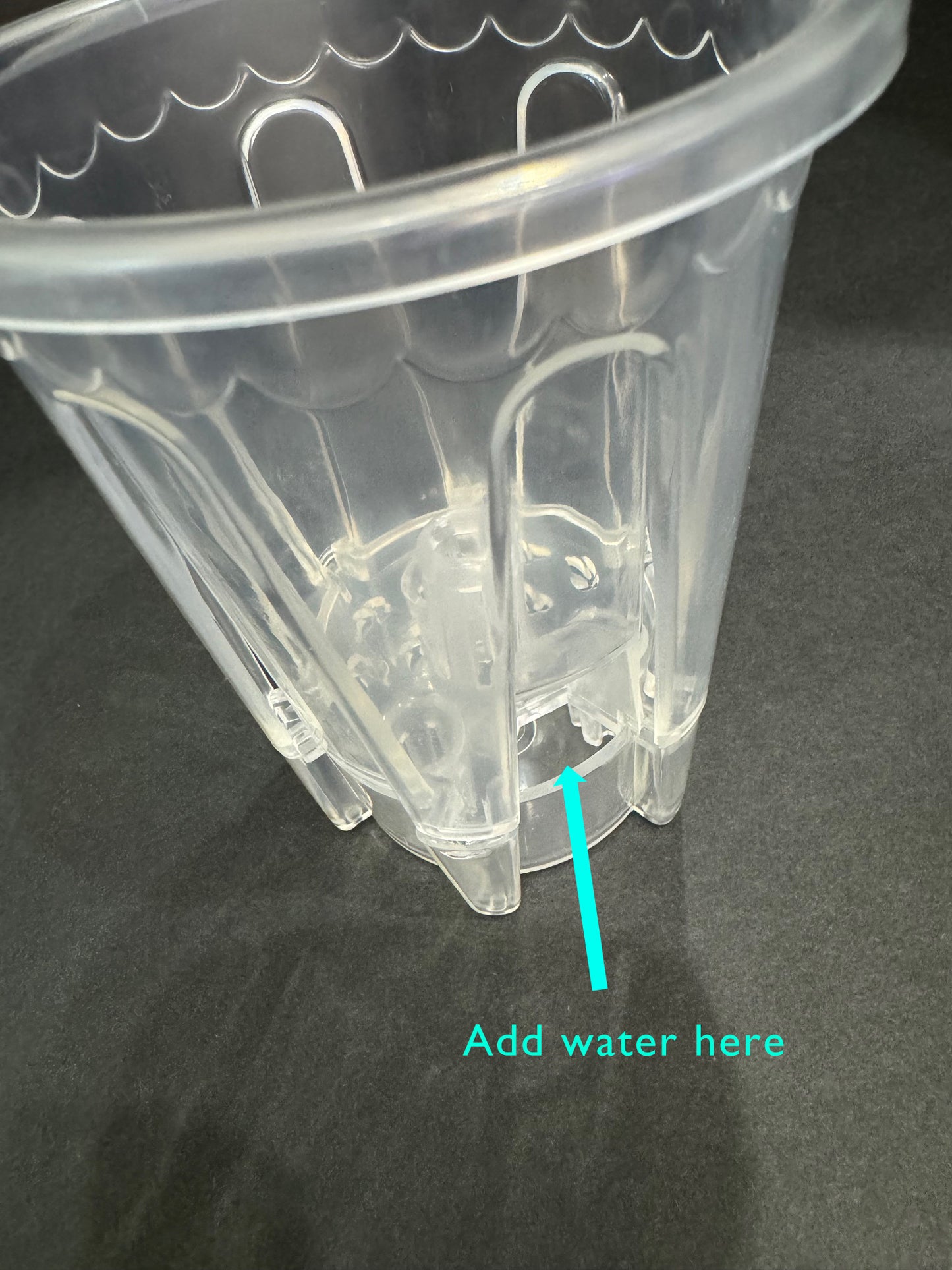 4 inch clear self watering pot with good airflow, heavy duty small transparent self-watering planter, 4 inch clear hanging basket