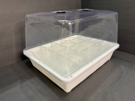 Seed Starter Tray Kit: Humidity Dome for Germination & Rooting, Mesh Shuttle Carry Tray Included