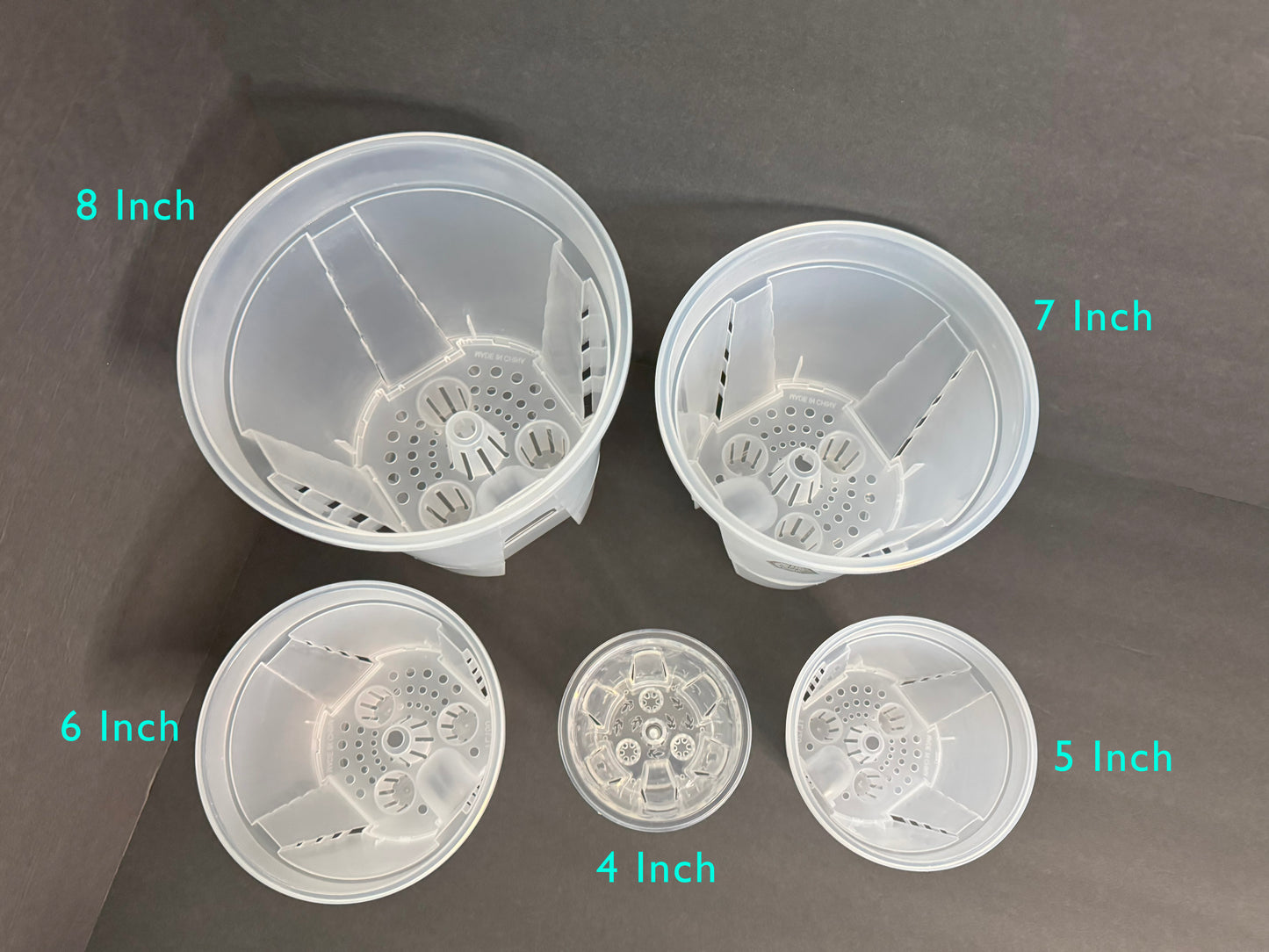 Clear Self-Watering Pot – 4" 5" 6" 7" 8" Sizes | Transparent Plastic Planter for Indoor Plants | Optional Wick + O-Ring