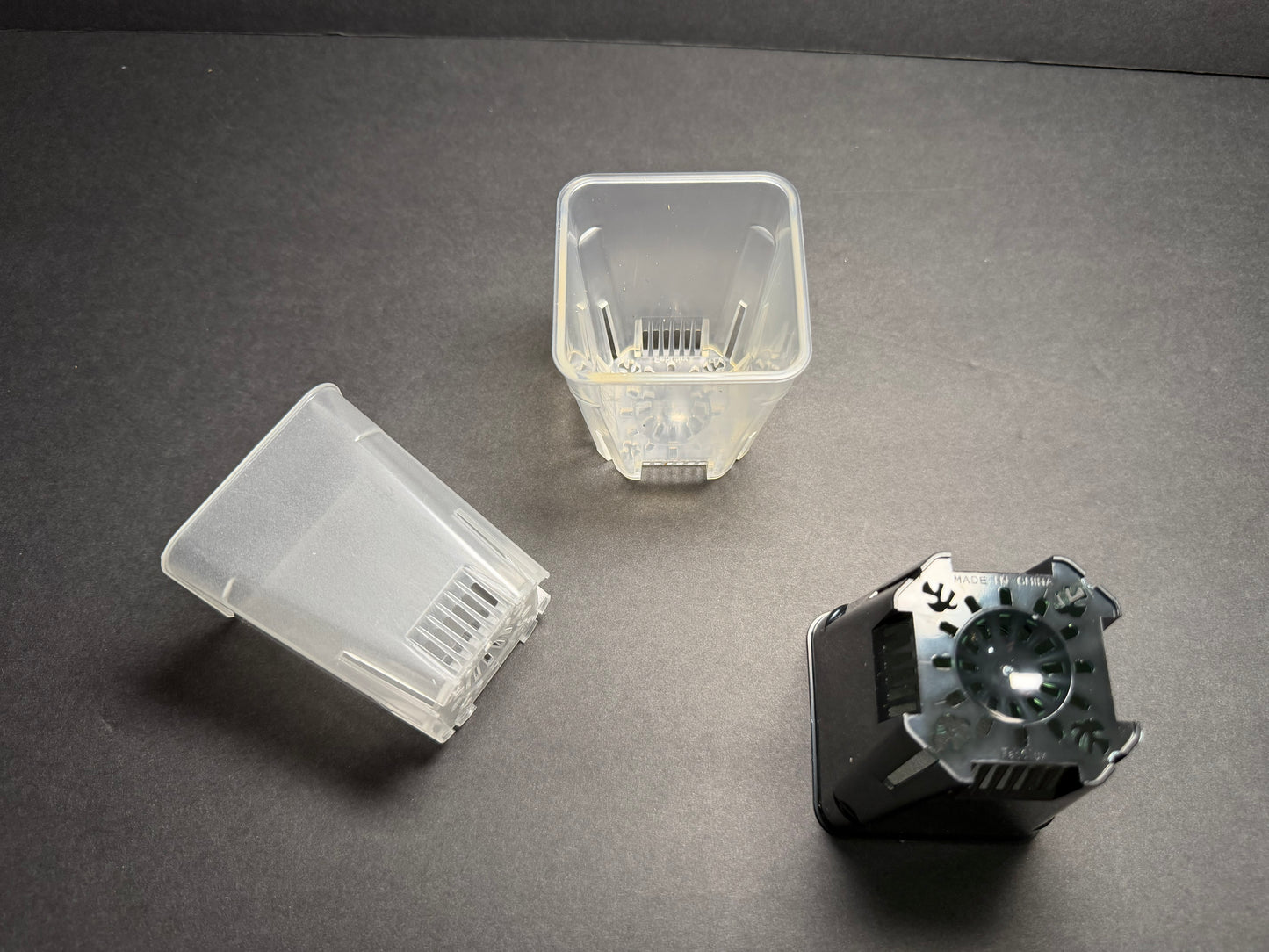 2.5” Transparent Tall Planter Pot — Clear, Black Clear & Glow-in-the-Dark