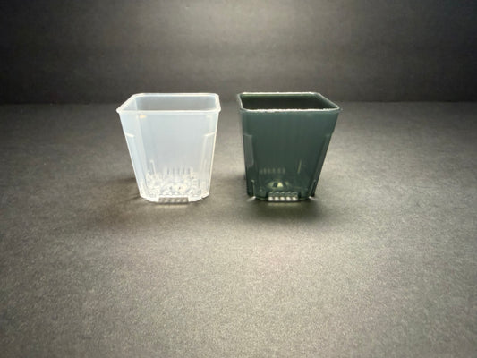 Mini Translucent 2 inch Square Nursery and Seedling Pot Container Study Clear Pot 2 inch square clear planter | Small 2 inch Planter Pot
