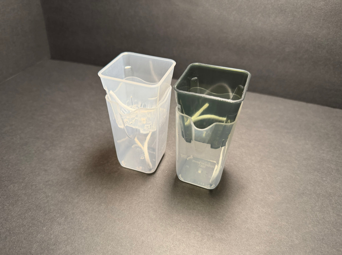 Clear Mini Self-Watering Pot – 2" Square Tall Planter | Semi-Hydro Pot  | Hydro Friendly Leca Pon Planter | Semi-Hydroponics Planter Pot