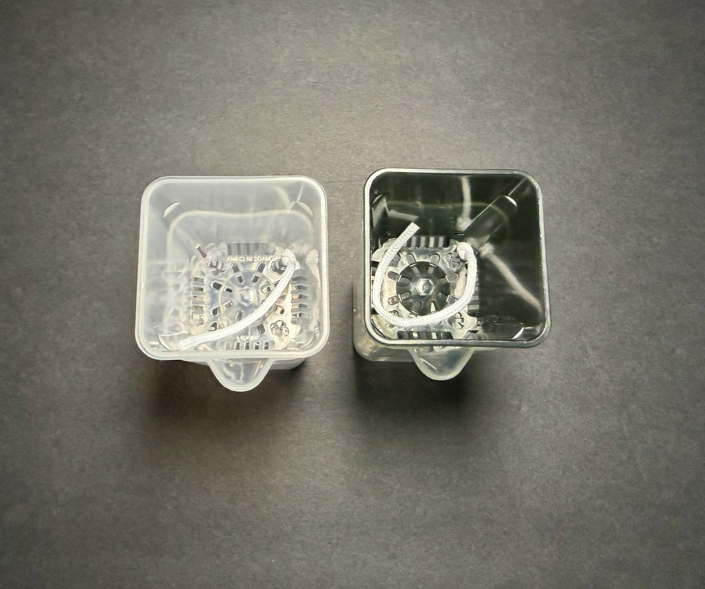 Clear Mini Self-Watering Pot – 2" Square Tall Planter | Semi-Hydro Pot  | Hydro Friendly Leca Pon Planter | Semi-Hydroponics Planter Pot