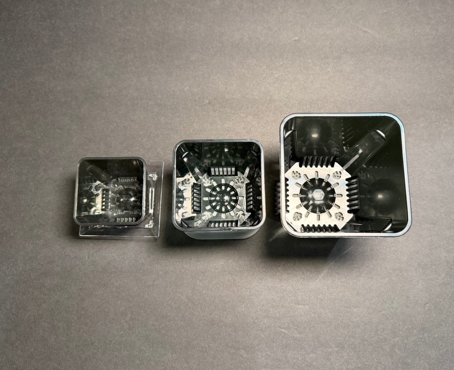 Black Clear Square Tall Planter Pots — Small / Medium / Large