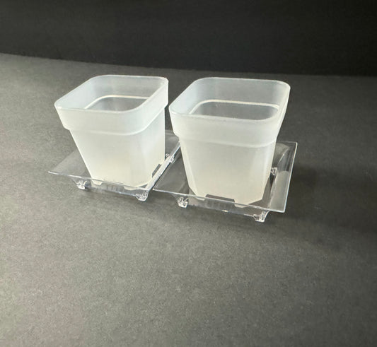 Small Translucent 2 inch Square Nursery and Seedling Pot Container Study Clear Pot 2 inch square clear planter | Small 2 inch Planter Pot