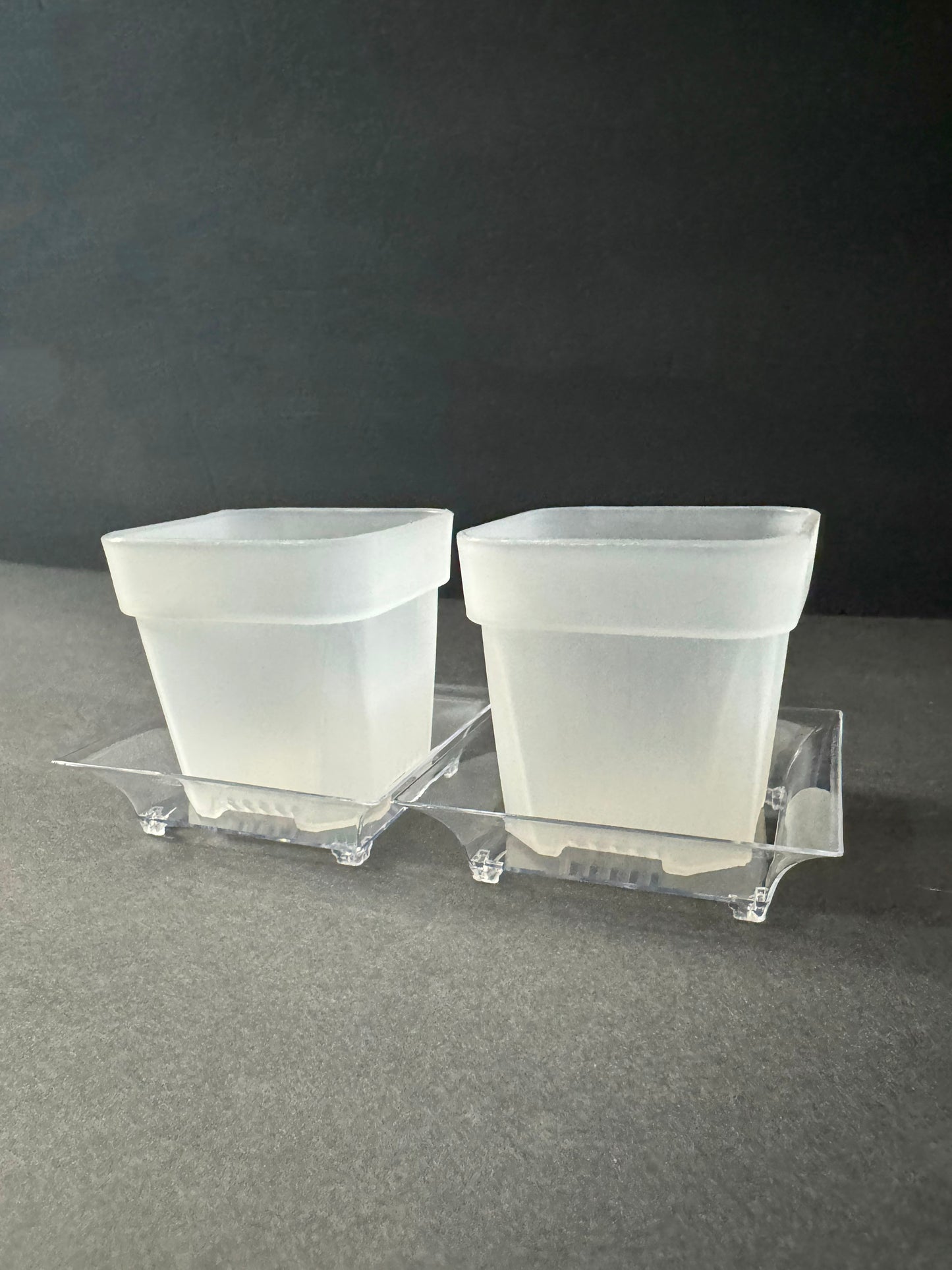 Small Translucent 2 inch Square Nursery and Seedling Pot Container Study Clear Pot 2 inch square clear planter | Small 2 inch Planter Pot