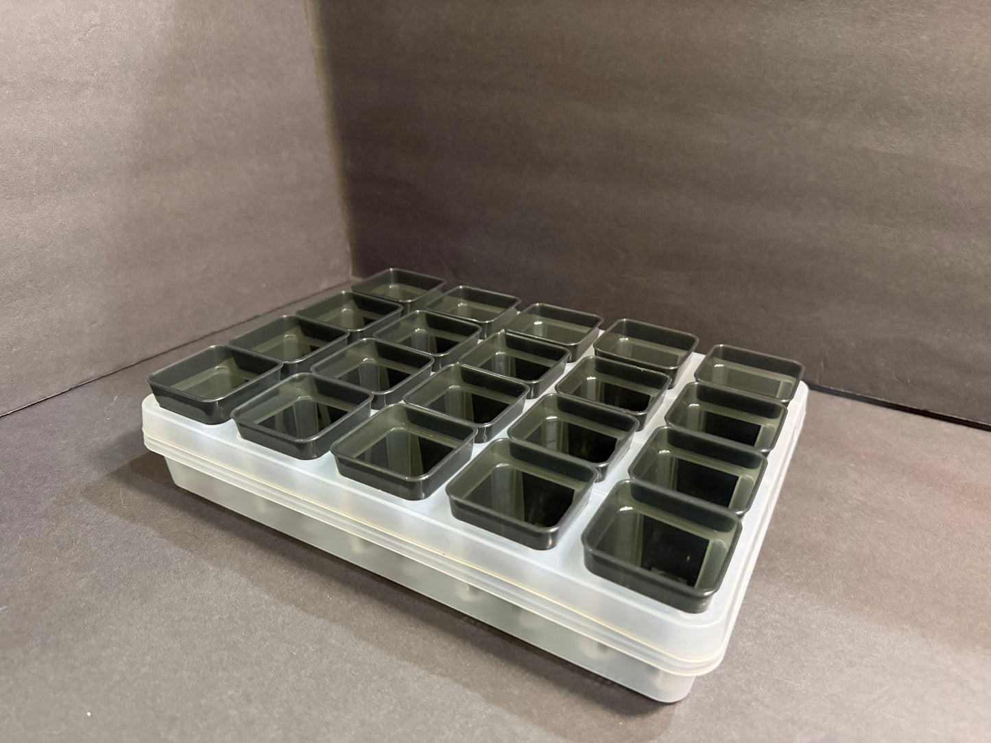 Seed Starter Kit with Dome | Propagation Tray System with 20 Clear/Black Clear Pots | Seed Germination, Cuttings & Indoor Growing Setup