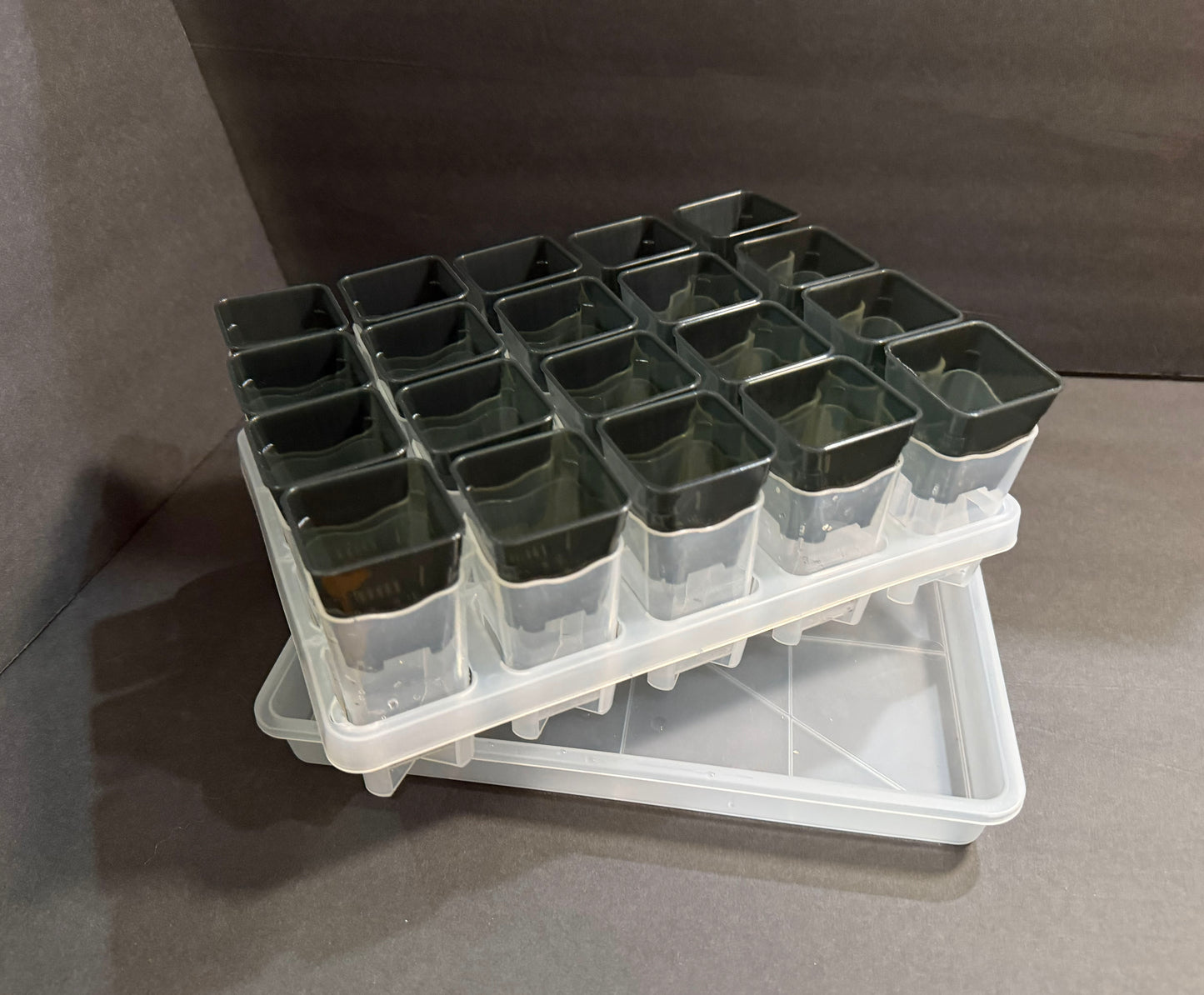 Mini Growing Station Set — 20 Small 2” Pots, Self-Water Bases + Matching Tray | Ideal for Seed Starting & Cuttings