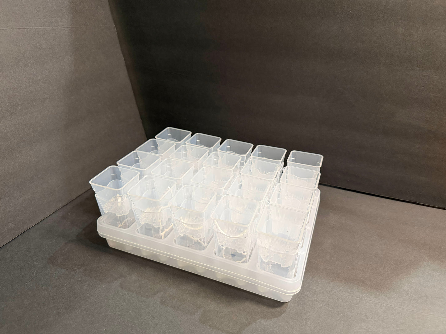 Mini Growing Station Set — 20 Small 2” Pots, Self-Water Bases + Matching Tray | Ideal for Seed Starting & Cuttings