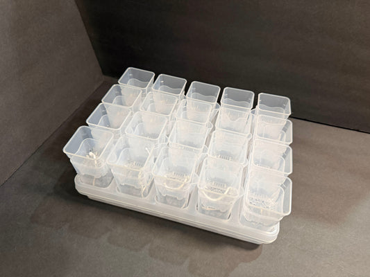 Mini Growing Station Set — 20 Small 2” Pots, Self-Water Bases + Matching Tray | Ideal for Seed Starting & Cuttings