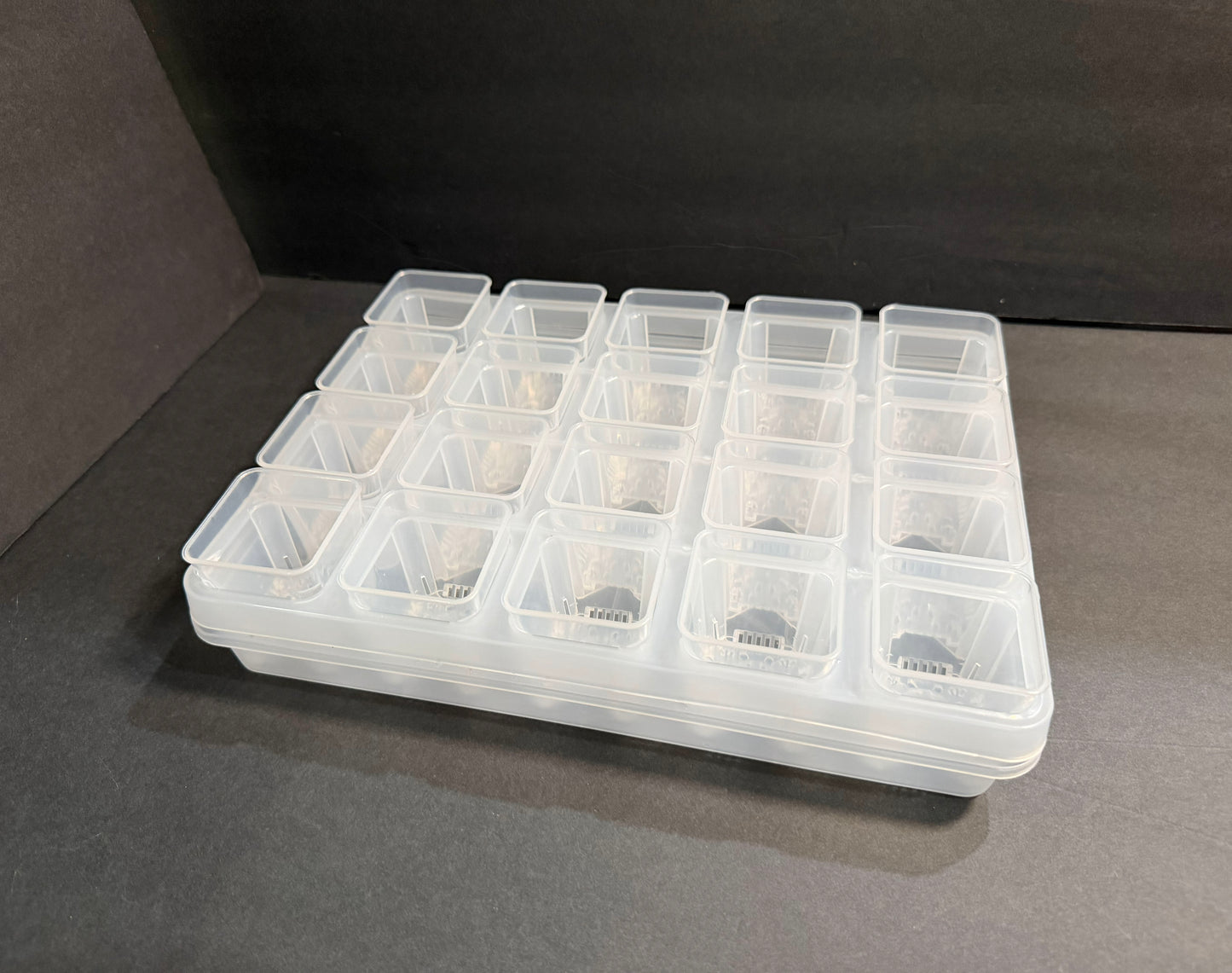 Seed Starter Kit with Dome | Propagation Tray System with 20 Clear/Black Clear Pots | Seed Germination, Cuttings & Indoor Growing Setup