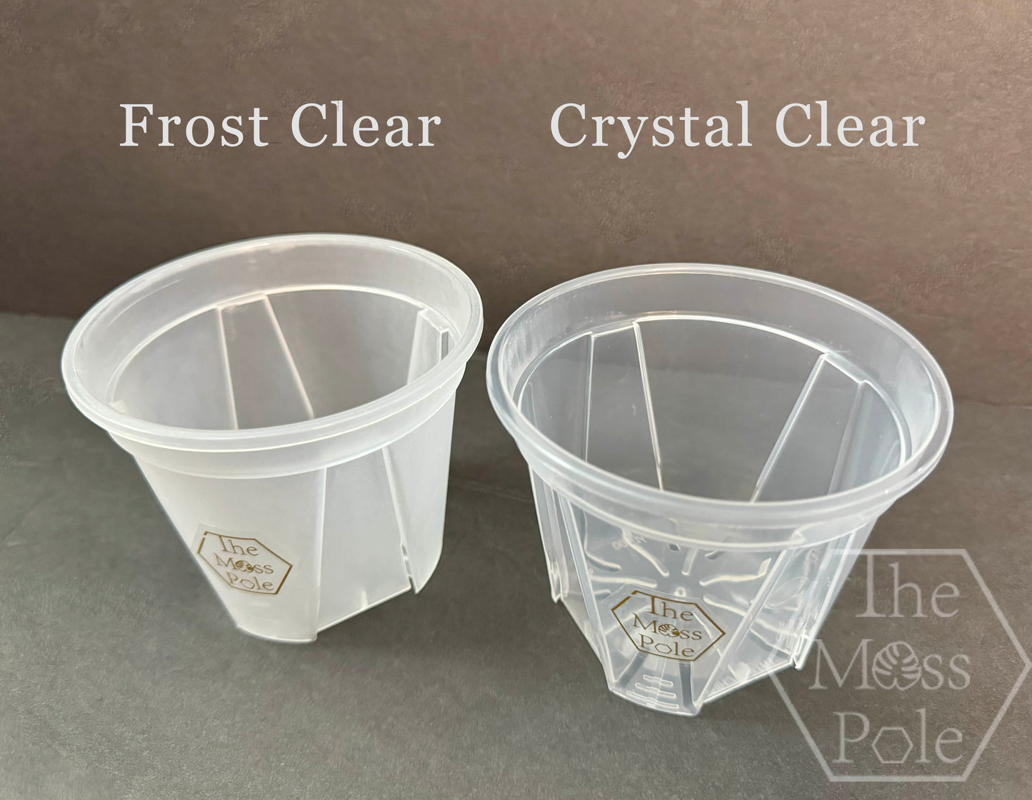 Crystal Clear high quality pot with good drainage! 4 - 6 inch transparent clear pot