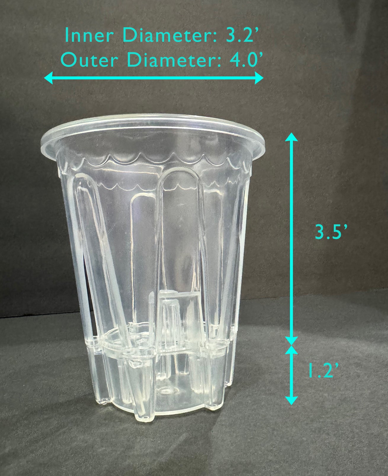 Clear Self-Watering Pot – 4" 5" 6" 7" 8" Sizes | Transparent Plastic Planter for Indoor Plants | Optional Wick + O-Ring