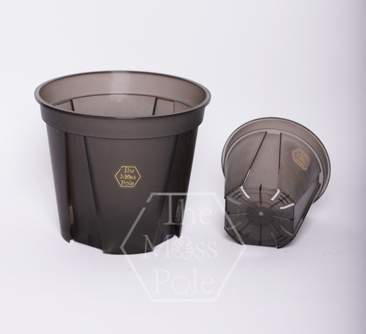 High quality black clear pot with good drainage! 5 inch clear pot 6 inch 7 inch clear pot